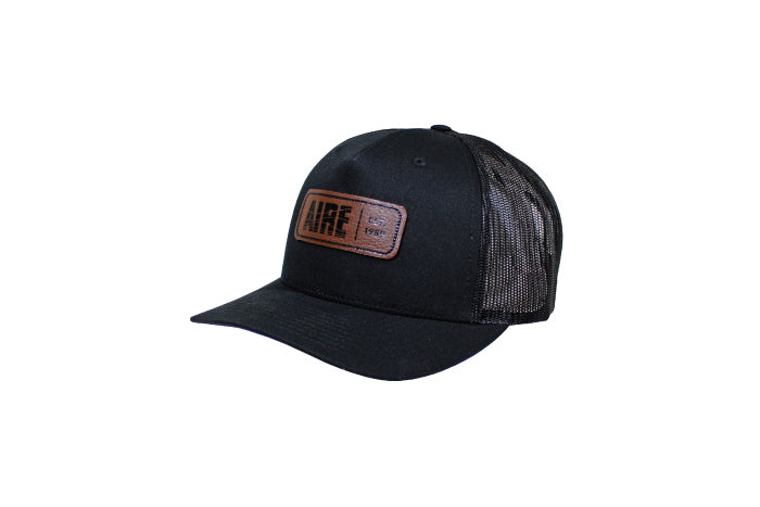 AIRE Leather Patch Hat - Black