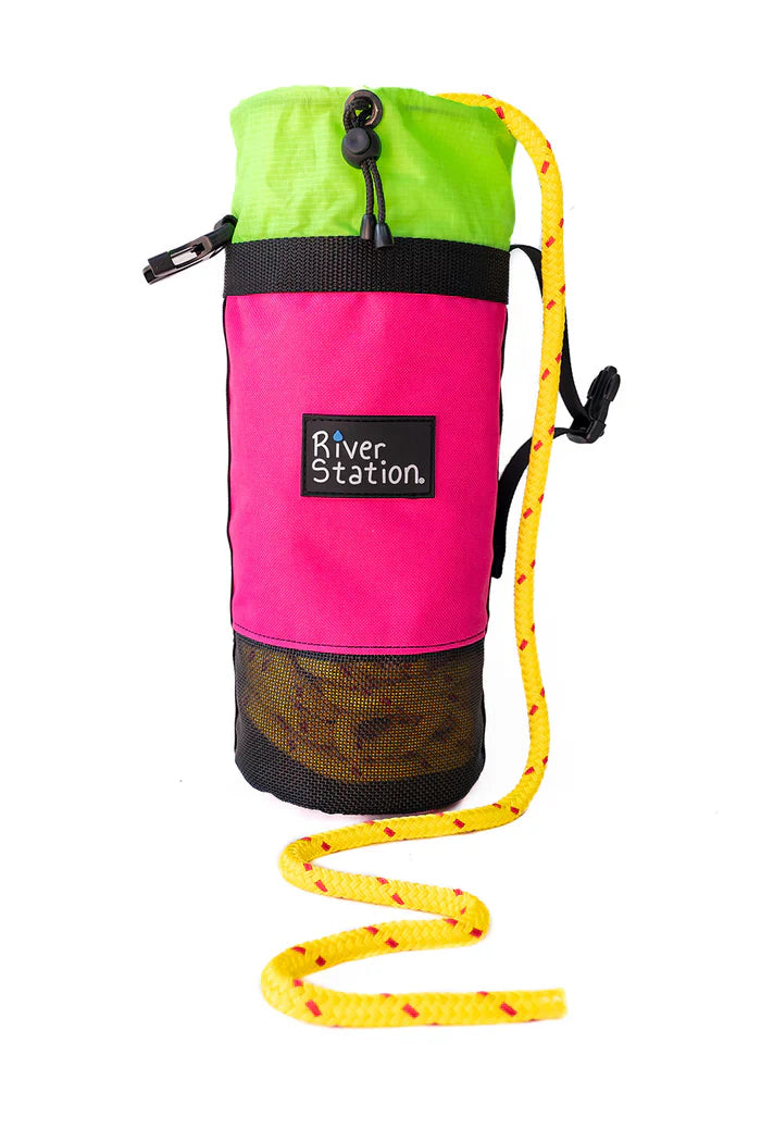 River Station B.O.A.T. Classic Rescue Throw Bag - 70ft Hot Pink/Lime