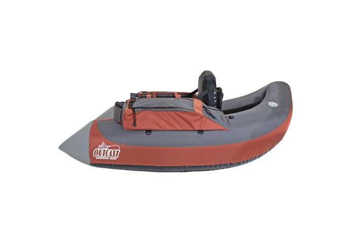 2026 OSG Super Fat Cat LCS Float Tube – Side View | Gray/Rust Colorway