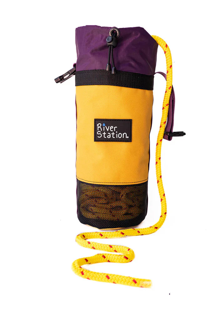River Station B.O.A.T. Classic Rescue Throw Bag - 70ft Gold/Purple