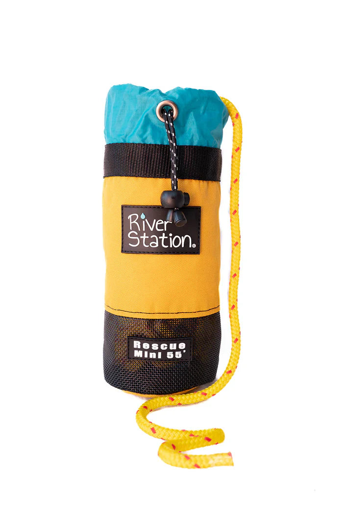 River Station Kayak/Packraft Throw Bag - 55ft Gold/Teal