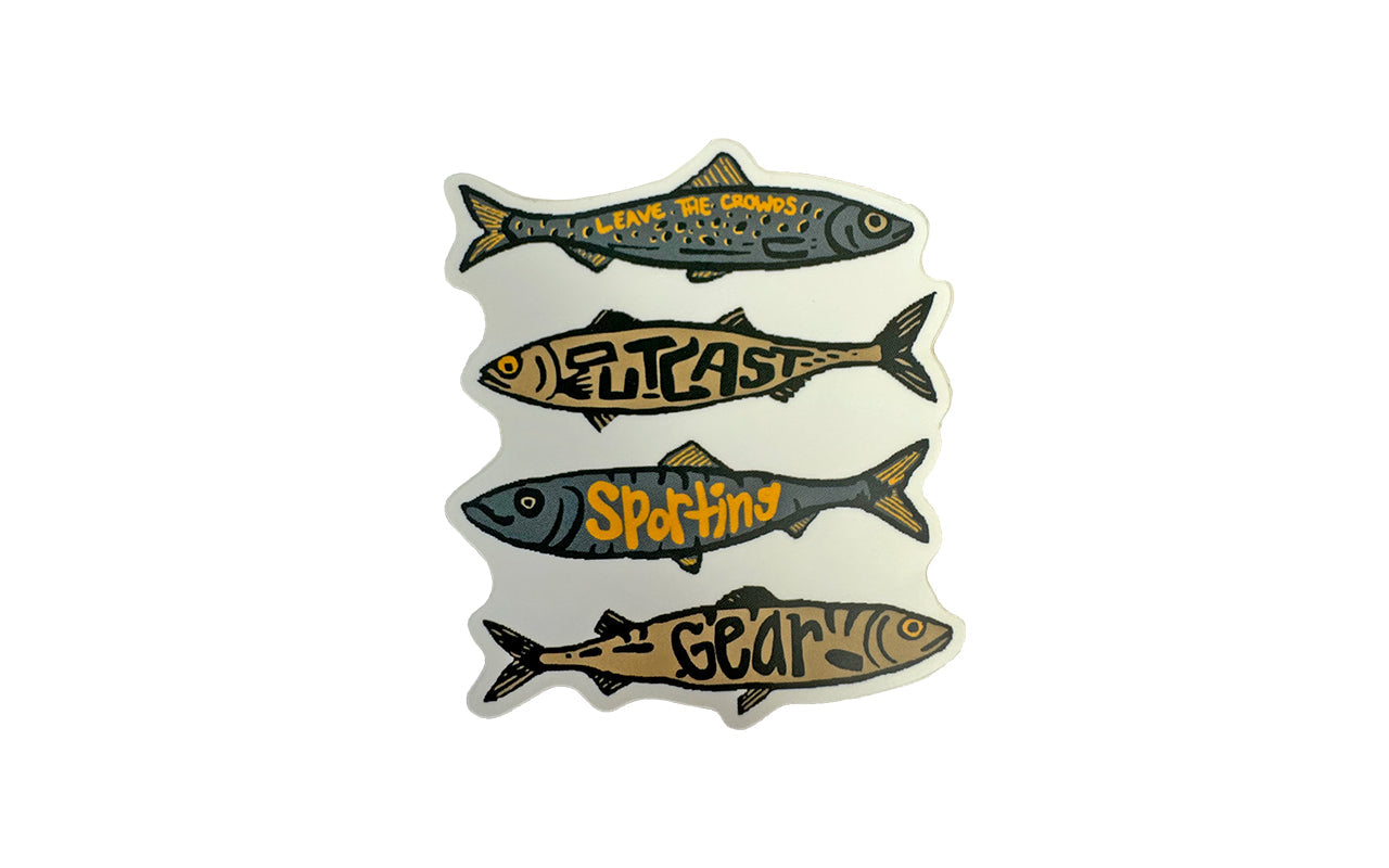 Outcast "Leave The Crowds" Fishing Sticker